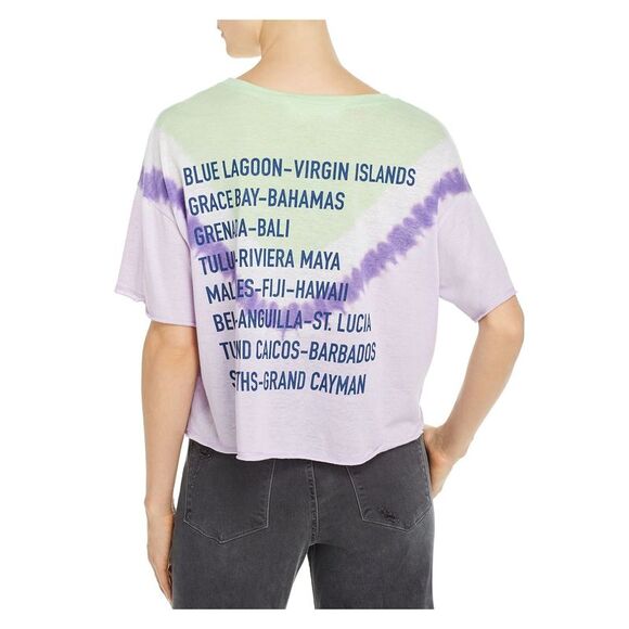 VINTAGE HAVANA Womens Short Sleeve Jewel Neck Crop Top - Picture 2 of 2